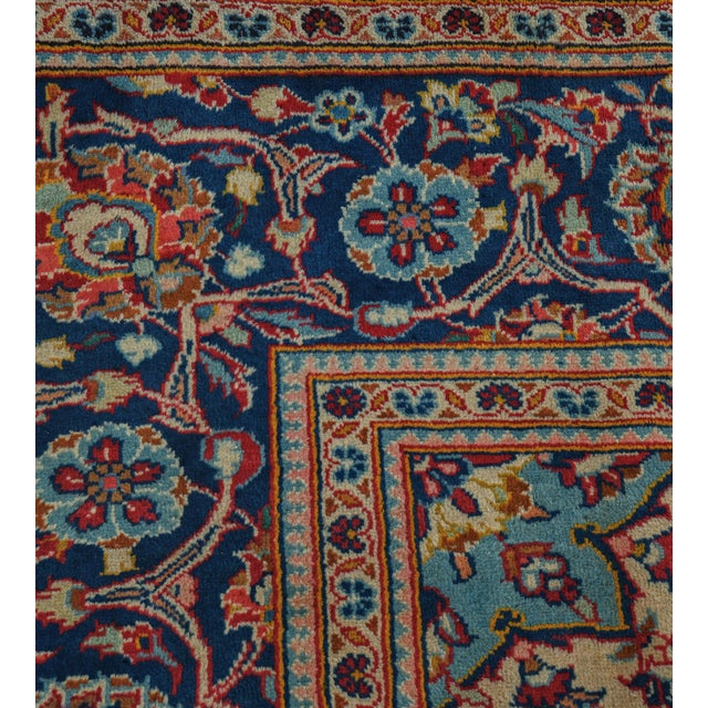 Mansour Original Handmade Persian Kashan Rug For Sale - Image 9 of 12