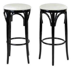 Art Deco Style Stools, Italy, 1970s, Set of 2
