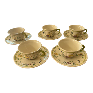 1960s Longchamp Moustiers Breakfast/Tea Cups- 10 Pieces