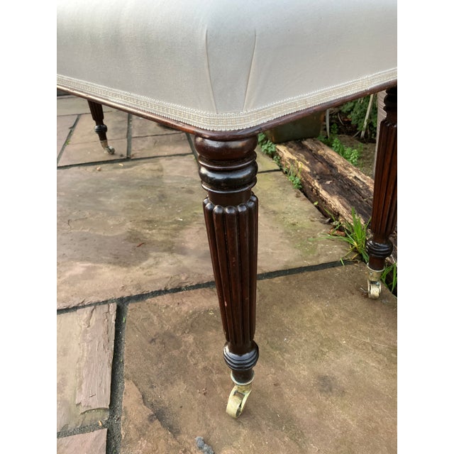 Victorian Mahogany Stool, 1890s For Sale - Image 4 of 4