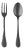 Mepra 2-Piece Serving Set (fork & Spoon), Oro Black For Sale