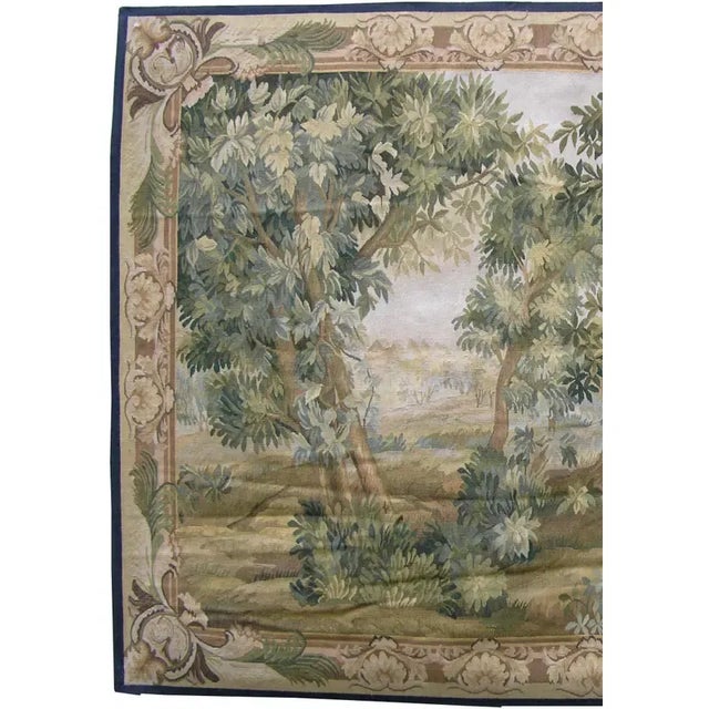 Textile Vintage Tapestry Depicting a Hidden Forest For Sale - Image 7 of 9