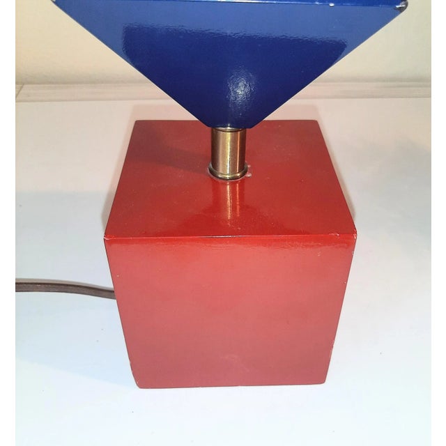 Memphis Style Thurston Lamp Geometric Primary Modernist For Sale - Image 4 of 12