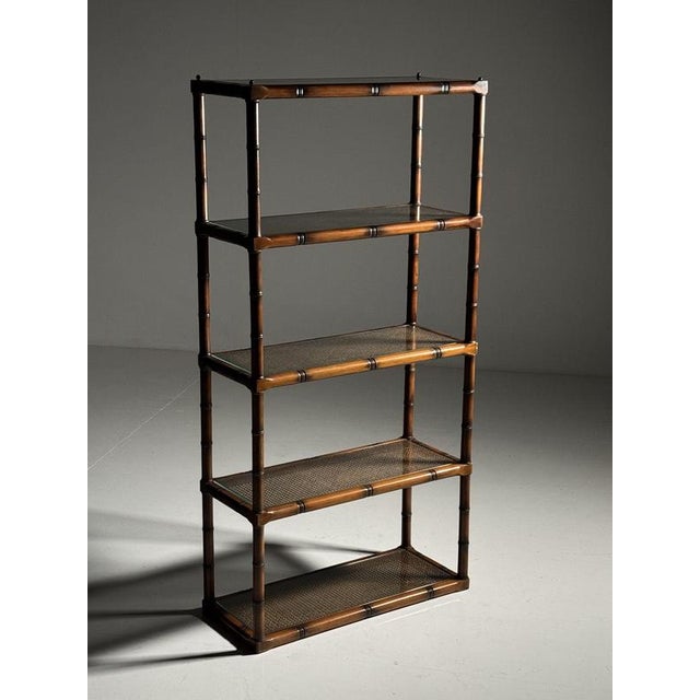 Faux Bamboo Bookcase, 1980s For Sale - Image 9 of 18