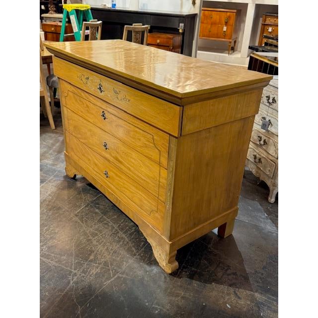 Traditional French Charles X Commode With Silver Inlay For Sale - Image 3 of 6