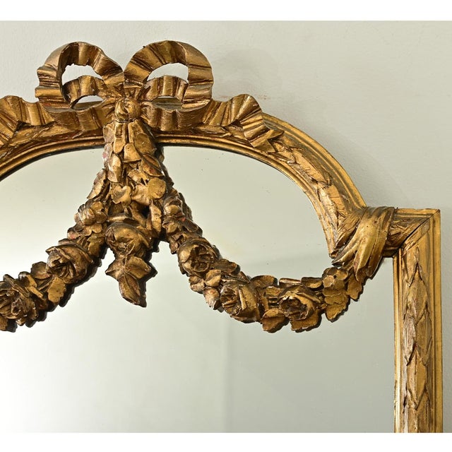French 19th Century Louis XVI Style Gilt Mirror For Sale In Baton Rouge - Image 6 of 9