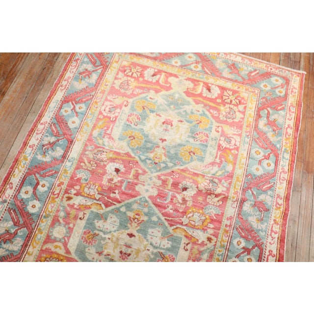 Red Early 20th Century Turkish Ghiordes Wide Runner - 4'3" x 10'11" For Sale - Image 8 of 8