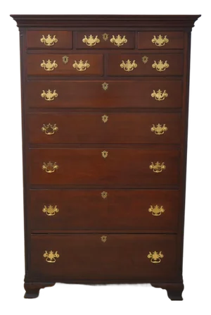 Period 18th Century Chippendale American Antique High Chest
