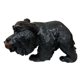 Japanese Wooden Bear, 1960s For Sale