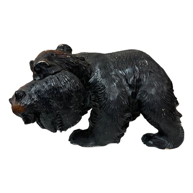 Japanese Wooden Bear, 1960s For Sale