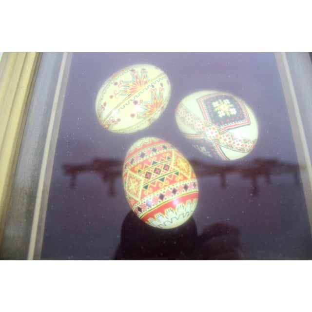 Late 20th Century Vintage Framed Pysanka Ukrainian Eggs For Sale - Image 5 of 7