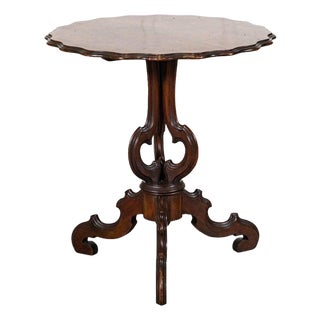 English Burr Walnut Side Table, 1870s For Sale