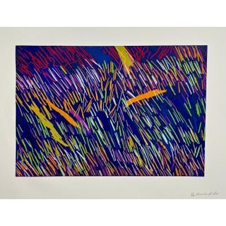 Ronnie Landfield, Lyrical Abstraction Screenprint Serigraph Ronnie Landfield Color Field Abstract, 1969 For Sale