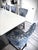 Modern Regal Blue & Ivory Damask Bohemian Lotus Flower Design Counter Stools Set of 4 For Sale In Chicago - Image 6 of 10