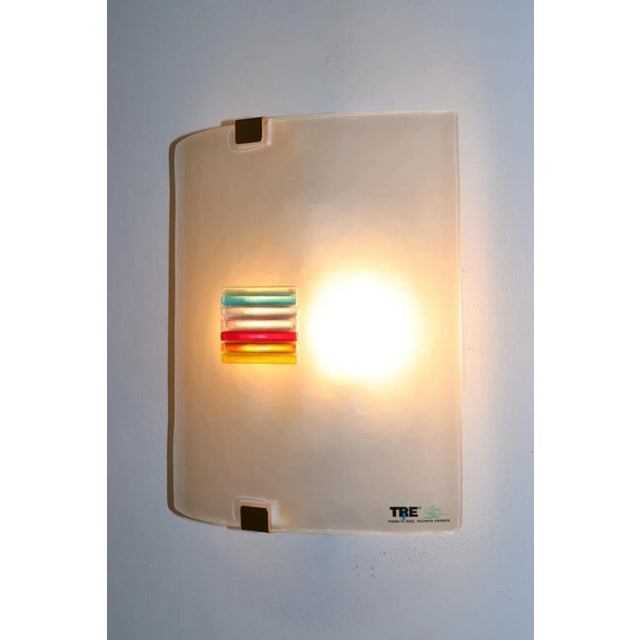 Vanilla 1990s Modern Carlo Nason Murano Wall Lamp For Sale - Image 8 of 13