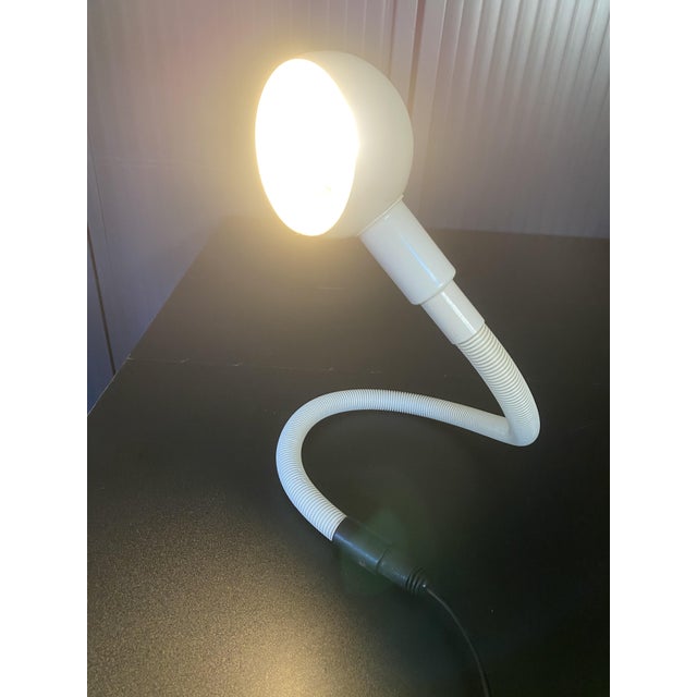 Vintage White Hebi Lamp in Cream White by Isao Hosoe for Valenti, 1970s For Sale - Image 10 of 15