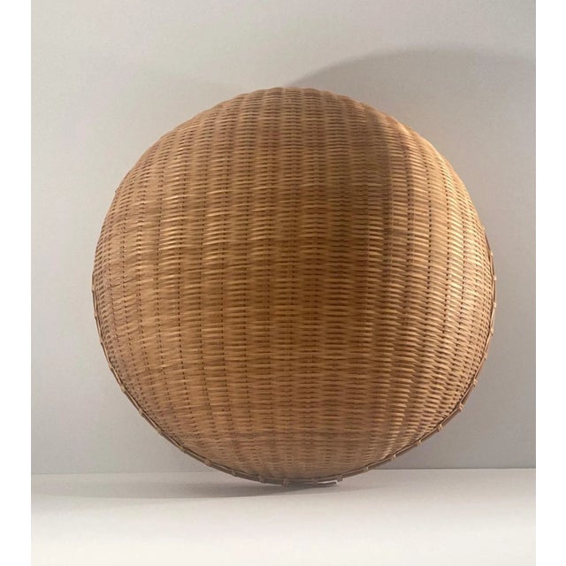 1970s Woven Basket Bowl For Sale - Image 4 of 6