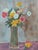 Shabby Chic Vintage Original Still Life Floral Watercolor Painting Framed For Sale - Image 3 of 10