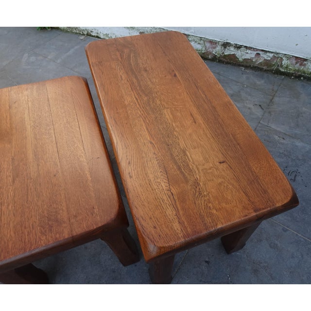 Vintage Brutalist Nesting Tables, Set of 3 For Sale - Image 9 of 15