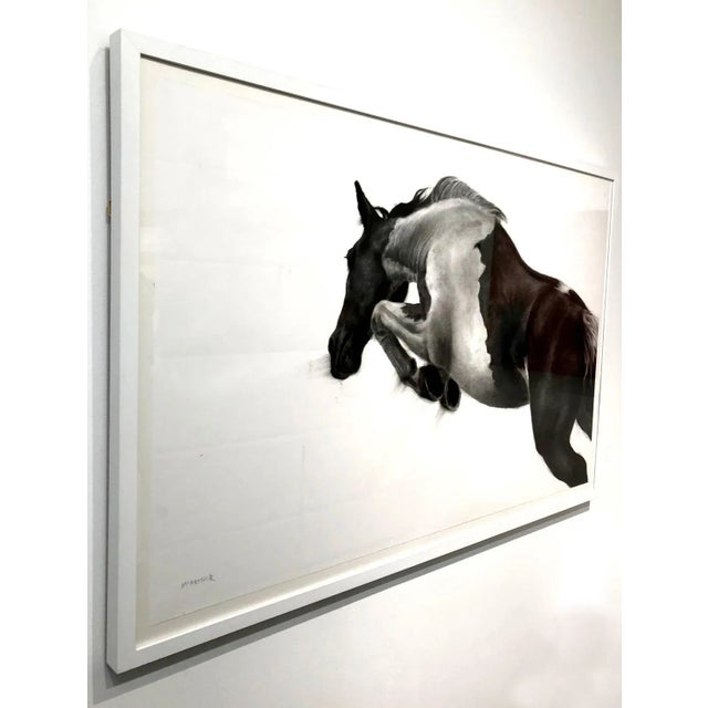 Early 21st Century Patsy McArthur, the Great Escape, Charcoal on Paper, White Box Frame, 2018 For Sale - Image 5 of 6