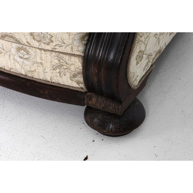 Linen Art Deco Scandinavian Channel Back Sofa For Sale - Image 8 of 18