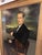 Mid 20th Century Oversized Oil Painting on Canvas, Full Height, Portrait of a Handsome Gentleman For Sale - Image 12 of 12