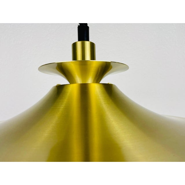 Mid-Century Modern Danish Brass and Metal Pendant Lamp, 1960s For Sale - Image 3 of 13