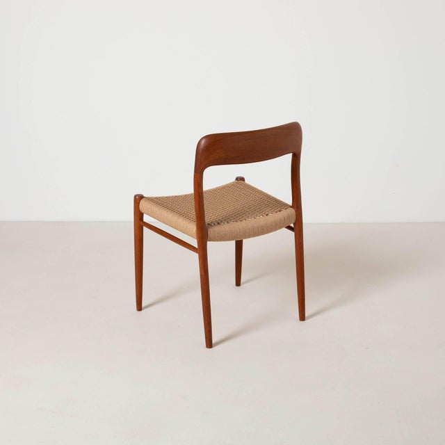 Model 75 Dining Chairs in Teak by Niels Otto (N. O.) Møller for J.L. Møllers, Denmark, 1960s, Set of 4 For Sale - Image 10 of 13