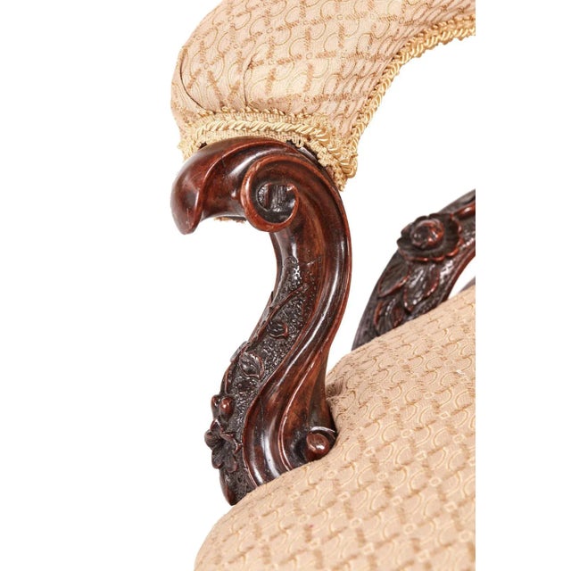 Wood Set of Victorian Carved Walnut Chairs For Sale - Image 7 of 14