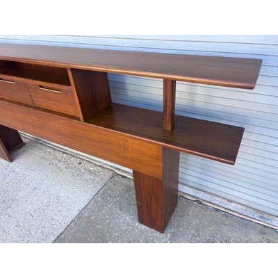 Wood Cavalier Queen Size Headboard, Walnut, Mid-20th Century, 1958, USA For Sale - Image 7 of 11