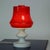 Mid-Century Modern Red & White Opaline Glass Table Lamp by Stefan Tabery for Opp Jihlava, 1960s For Sale - Image 3 of 11