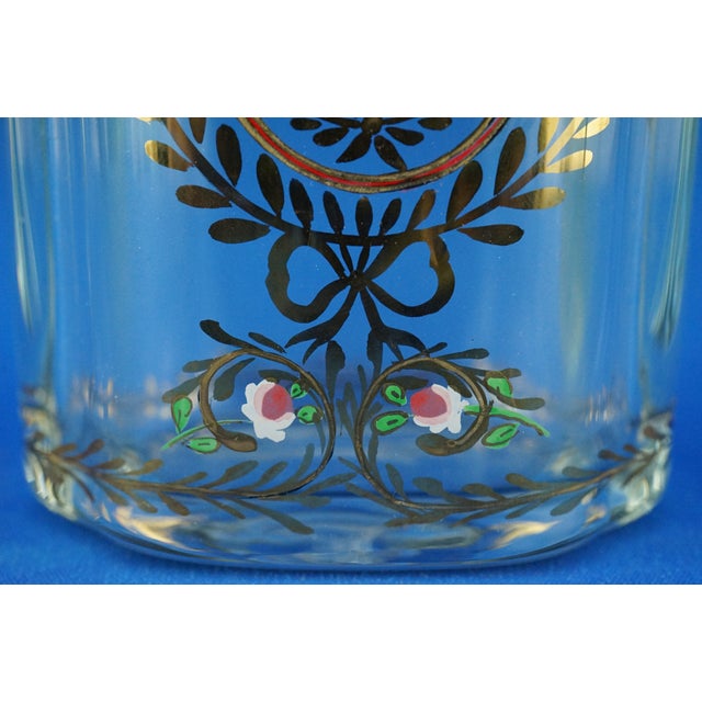 Antique Crystal Decanter Bottle with Gold Decorations by Ludwig Moser, 1890s For Sale - Image 15 of 18