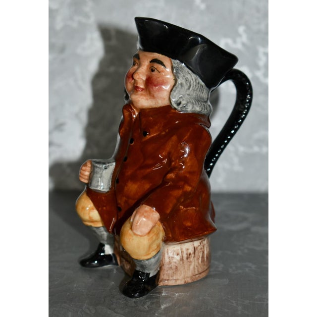 Antique Antone England Hand Painted Toby Style Pitcher For Sale - Image 4 of 12