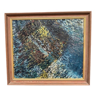 Valter Gibson, Composition, 1961, Oil on Canvas, Framed For Sale