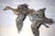 Traditional Mid 20th Century Two Ducks in Flight Over Marsh Painting by Jean Herblet For Sale - Image 3 of 5