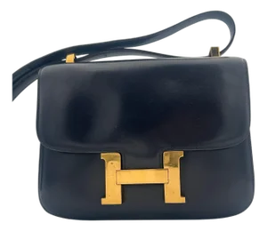 Blue Hermes Constance 24cm Gold Tone Hardware 2016