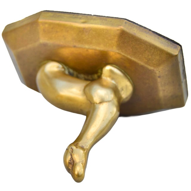 Metal Mid 20th Century Handmade Americana Brass Seal-on-Dispaly Accent For Sale - Image 7 of 9