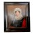 Huge Antique French Oil Painting Portrait, c.1800 Woman in Lace Bonnet, Red Shawl, Heavy 38" X 34" Wood Frame For Sale