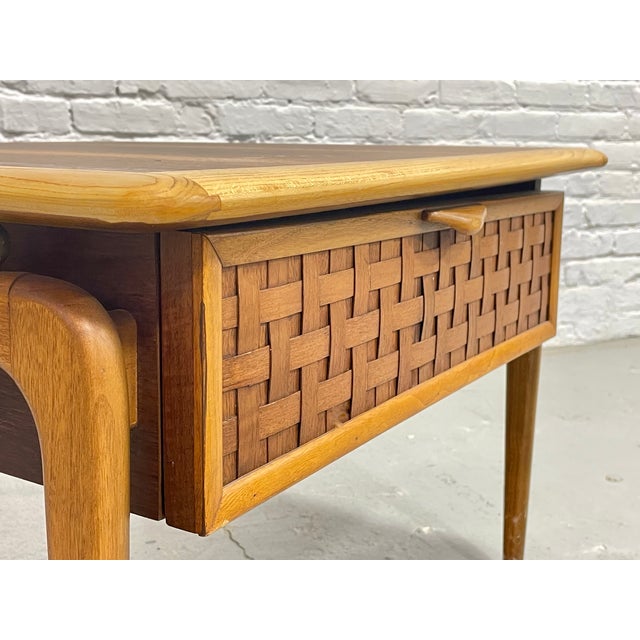 Mid Century Modern Walnut & Oak End Tables by Warren Church for Lane Perception For Sale - Image 9 of 12