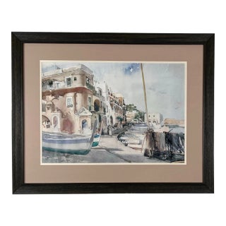 Travel Poster of Capri, Italy, 1972, Framed For Sale