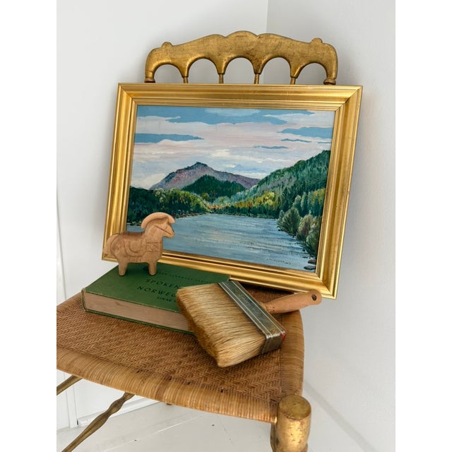Swedish Mid 20th Century Plein Air Landscape - Signed "J. Hovedskou For Sale - Image 4 of 9