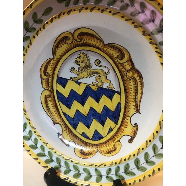 Vintage Italian Lion Crest Decorative Plate / Bowl For Sale - Image 4 of 8