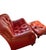 Vintage Thomasville Chesterfield Leather Easy Chair and Ottoman Set For Sale In Raleigh - Image 6 of 12