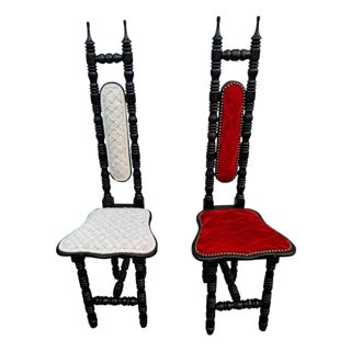 1920s Timeless Grandeur: Antique Spanish Jacobean Revival Chairs (Pair) For Sale