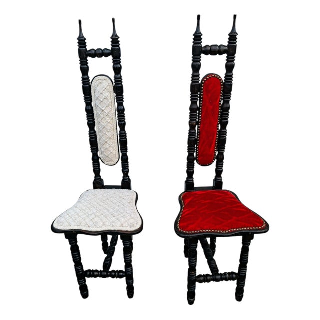 1920s Timeless Grandeur: Antique Spanish Jacobean Revival Chairs (Pair) For Sale