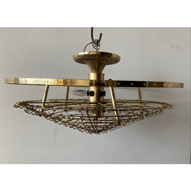 Transparent Vintage Hollywood Regency Style Lucite Crystals Ceiling Light Chandelier For Sale - Image 8 of 10