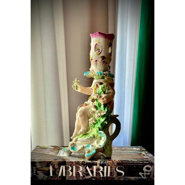 English Georgian Candlesticks in Derby Porcelain, 1760s, Set of 2 For Sale - Image 14 of 18