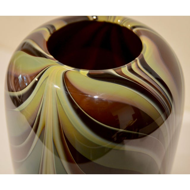Mid 20th Century Stunning Murano Italian Glass Vase For Sale - Image 5 of 7