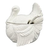 Vintage Arnart Traditional Americana White Turkey Gravy Tureen With Ladle - Thanksgiving / Farmhouse For Sale