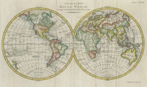 Antique Hemisphere Map of the Latest Discoveries